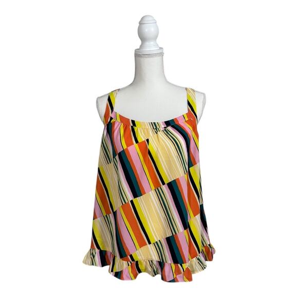 CAbi Skip Halter Tank Top Multicolor Blouse - Size Small - Picture 1 of 4